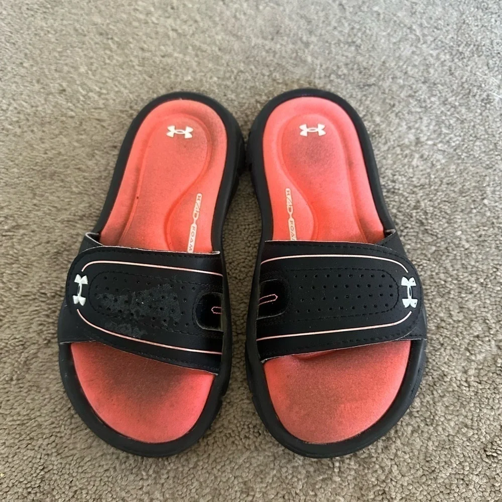 Girls Under Armour slide sandals 13c